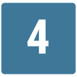 Blue square icon with the number 4
